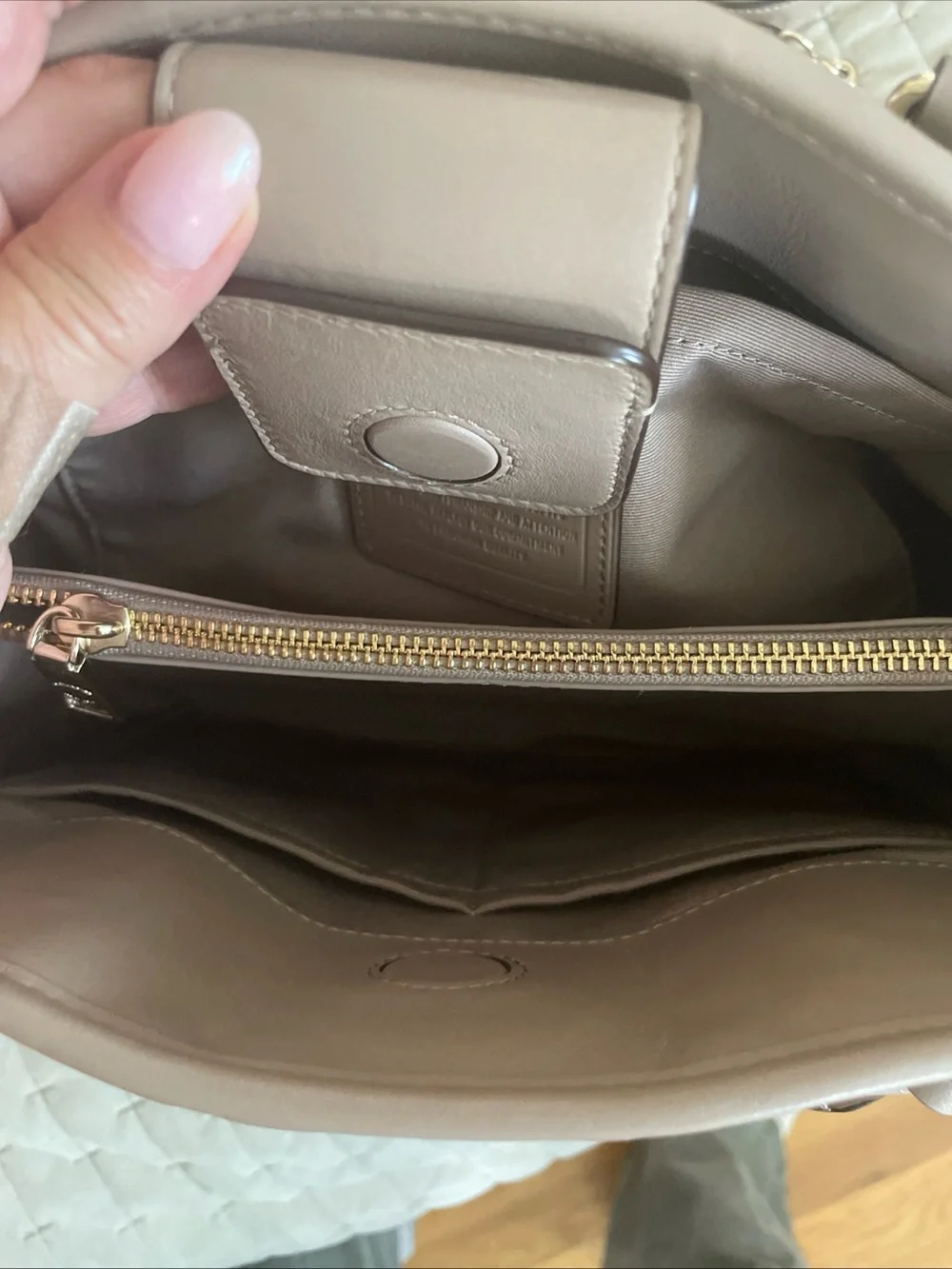Coach structured quilted